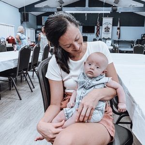 Whitewash Jean Romper Boy